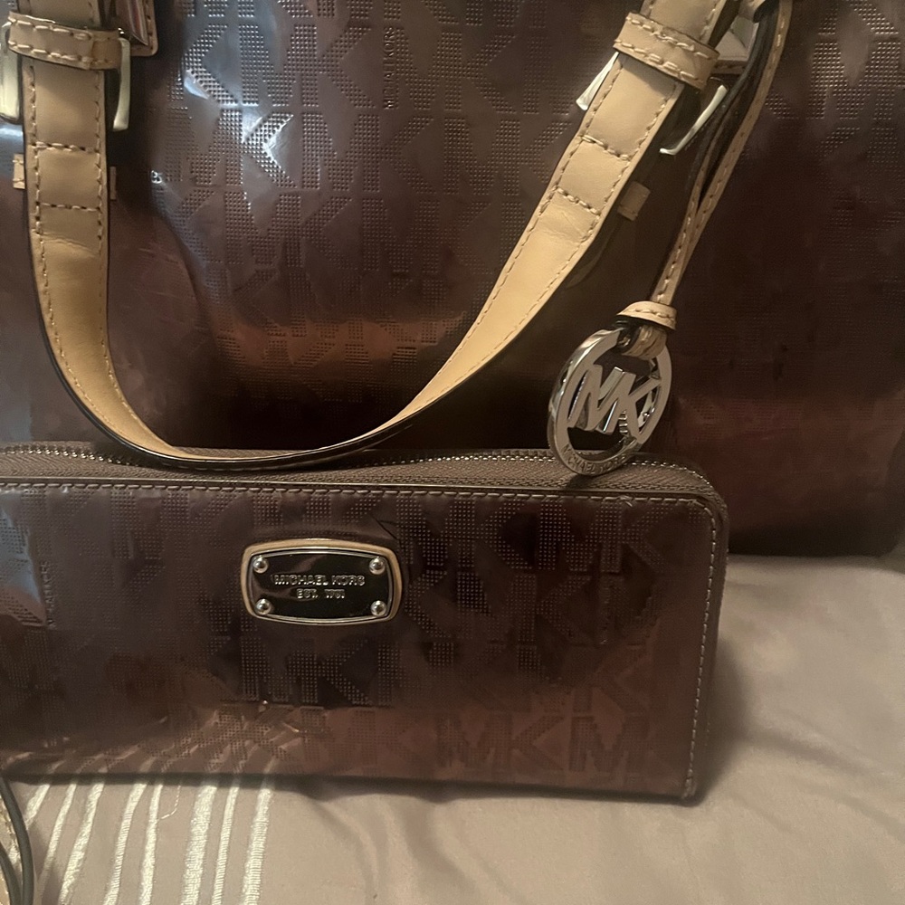 Michael Kors Metallic Gray/Silver Bag